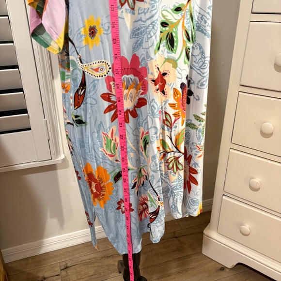 Johnny Was RAINBOW FLORAL DRAPE TUNIC 2X - Picture 6 of 10